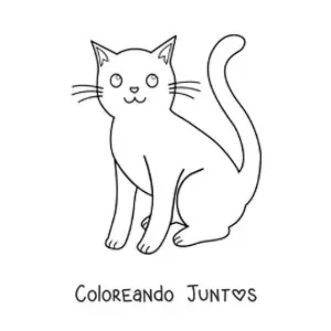 Imagen para colorear de un gato