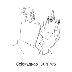 Imagen para colorear de Sasuke con el Rinnegan