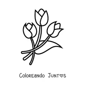 15 Dibujos de Tulipanes para Colorear ¡Gratis! | Coloreando Juntos