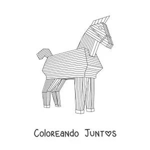 Imagen para colorear del caballo de Troya