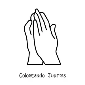 Imagen para colorear de manos orando