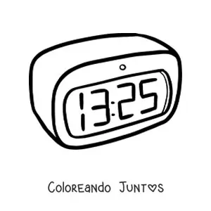 Imagen para colorear de un reloj despertador digital