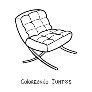Imagen para colorear de una silla moderna