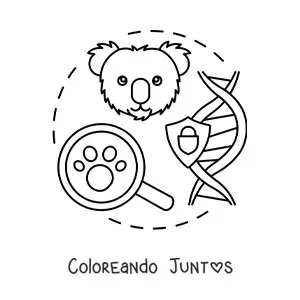 Imagen para colorear de la genética de la conservación