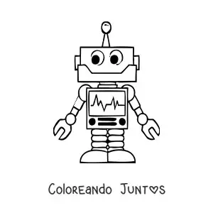 Imagen para colorear de un robot para niños