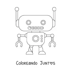 Imagen para colorear de robot pequeño