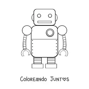 Imagen para colorear de un robot infantil grande