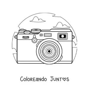 Imagen para colorear de una cámara fotográfica