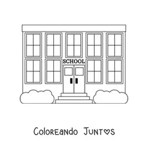 Imagen para colorear de un colegio