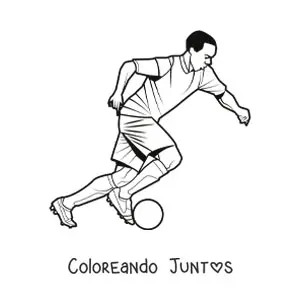 Imagen para colorear de un futbolista profesional