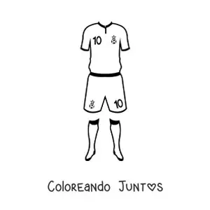 Imagen para colorear de un uniforme de fútbol