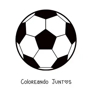 Imagen para colorear de un balón de fútbol