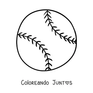 Imagen para colorear de una pelota de béisbol