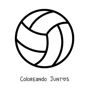 Imagen para colorear de un balón de voleibol