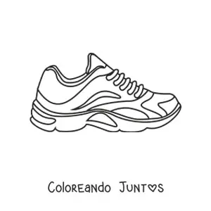 Imagen para colorear de un zapato deportivo