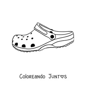 Imagen para colorear de una sandalia Croc