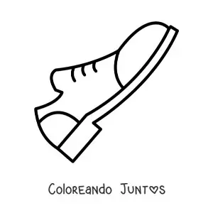 Imagen para colorear de un zapato sencillo