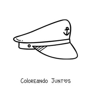 Imagen para colorear de un sombrero de policía