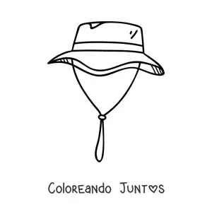 Imagen para colorear de un sombrero de explorador