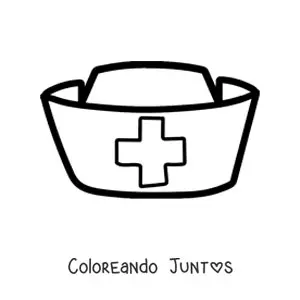Imagen para colorear de un sombrero de enfermera