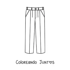 Imagen para colorear de un par de pantalones rayados