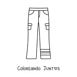 Imagen para colorear de un par de pantalones divertidos