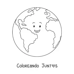 10 Dibujos de la Tierra para Colorear ¡Gratis! | Coloreando Juntos