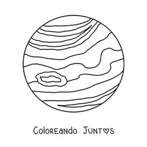 Imagen para colorear del planeta Júpiter