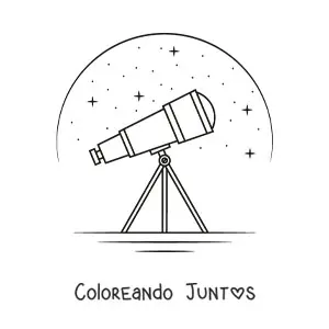 Imagen para colorear de un telescopio