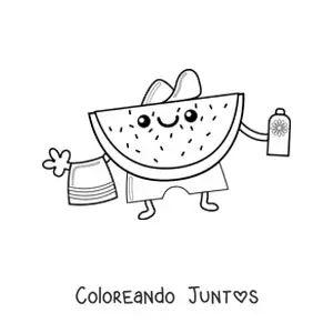 25 Dibujos de Sandías para Colorear ¡Gratis! | Coloreando Juntos