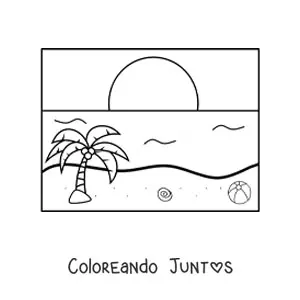 40 Dibujos de Playas para Colorear ¡Gratis! | Coloreando Juntos
