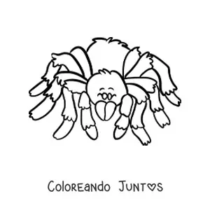 Imagen para colorear de una araña del desierto