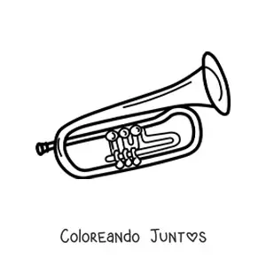 Imagen para colorear de una trompeta moderna