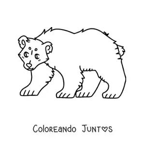 Imagen para colorear de un oso animado