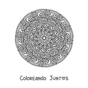 Imagen para colorear de mandala de conejo de Pascua zentangle