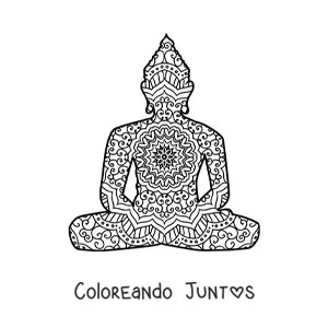 Imagen para colorear de Buda mandala