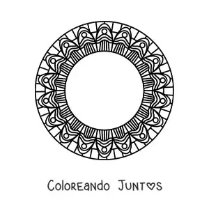 Imagen para colorear de mandala circular