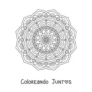 Imagen para colorear de mandala hindú zentangle