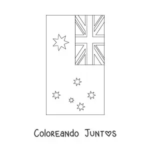 Imagen para colorear de la bandera de Australia vertical