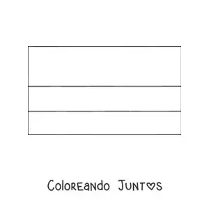 Imagen para colorear de la bandera de Colombia horizontal