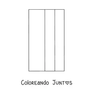 Imagen para colorear de la bandera de Colombia vertical