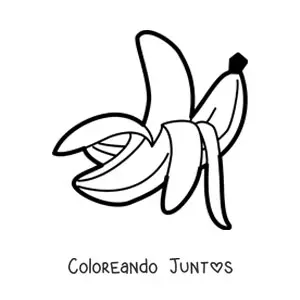 Imagen para colorear de dos bananas