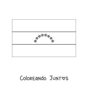 Imagen para colorear de bandera de venezuela horizontal