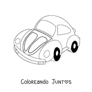 Imagen para colorear de un escarabajo Volkswagen