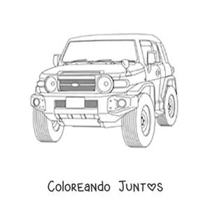 Imagen para colorear de una camioneta Toyota FJ Cruiser