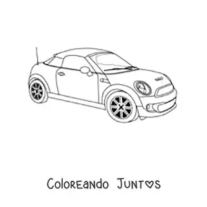 Imagen para colorear de un Mini Cooper coupé
