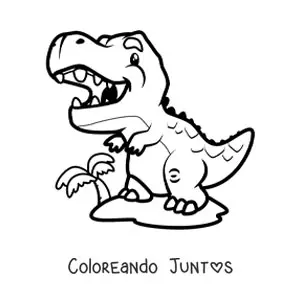 30 Dibujos del Tiranosaurio Rex para Colorear ¡Gratis! | Coloreando Juntos