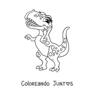 Imagen para colorear de tiranosaurio rex hembra