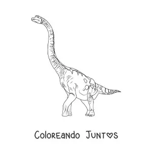 Imagen para colorear de brachiosaurus herbívoro gigante