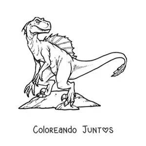Imagen para colorear de velociraptor de terror